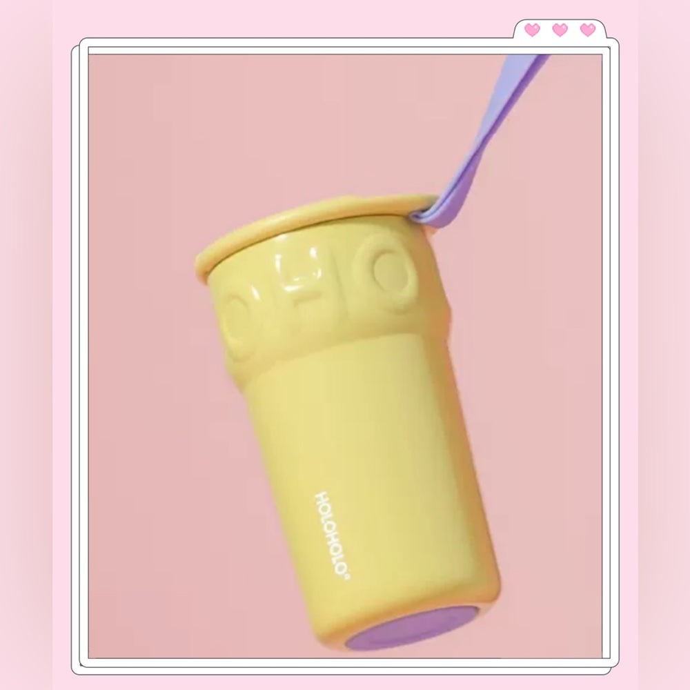 Holoholo “Ice Cream” Yellow Tumbler with Purple handle
